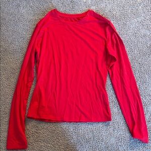 Red Long Sleeve Women's Top